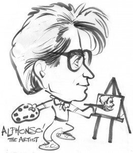 Alphonso the young artist caricature